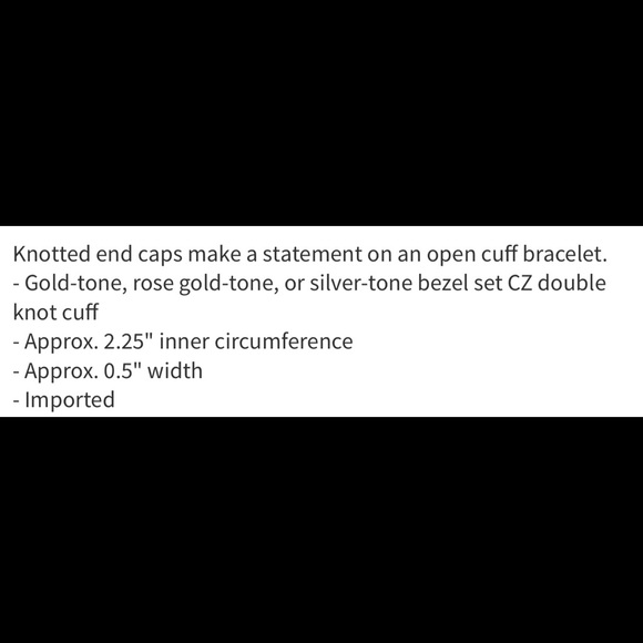 Kate Spade Loves Me Knot CZ Heartđź’› Knot Cuff - Picture 4 of 4